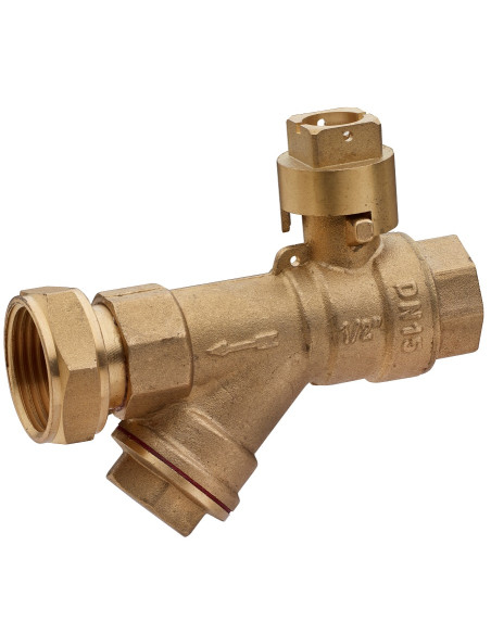 Art.369/G Valvola a sfera F.F. con dado girevole