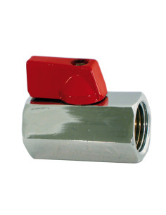Art.460 Valvola minisfera F.F. con maniglia rossa