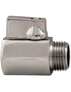 Art.465/S Valvola minisfera M.F. con maniglia cromata lucida