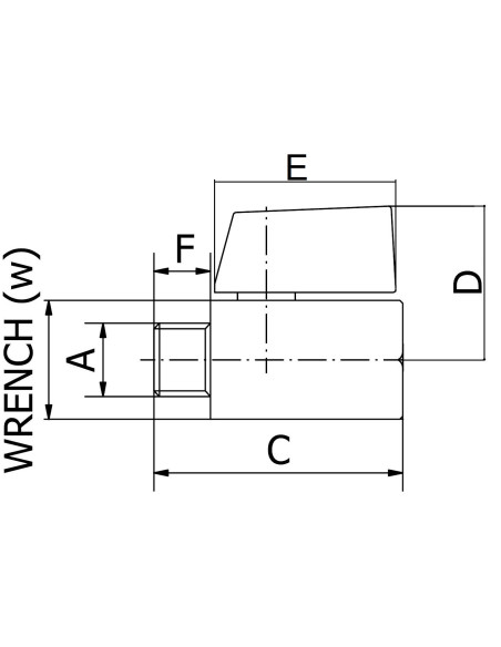 cArt.466/FA/B Valvola minisfera M.F. stampata sabbiata
