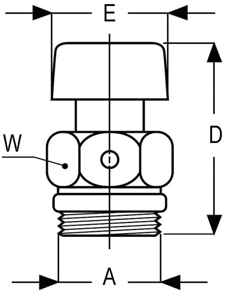 Art.640/T Valvola di sfiato aria con anello in teflon