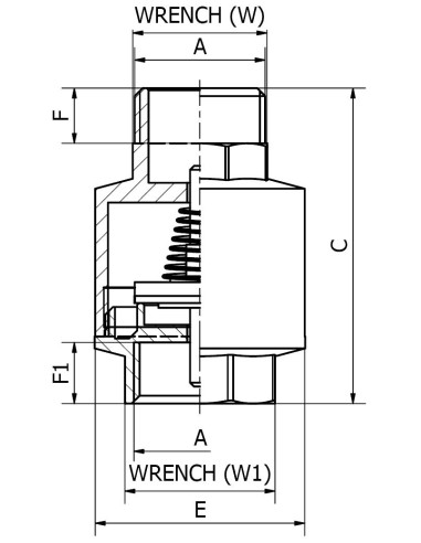 Art.153 Valvola di ritegno PN40 F.M.