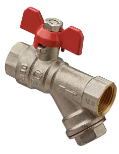 Art.367 Valvola a sfera F.F. con filtro a "Y"