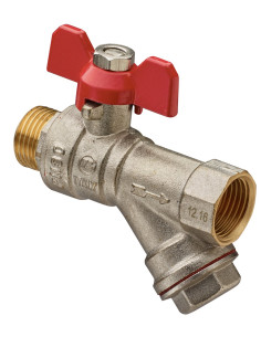 Art.368 Valvola a sfera M.F. con filtro a "Y"