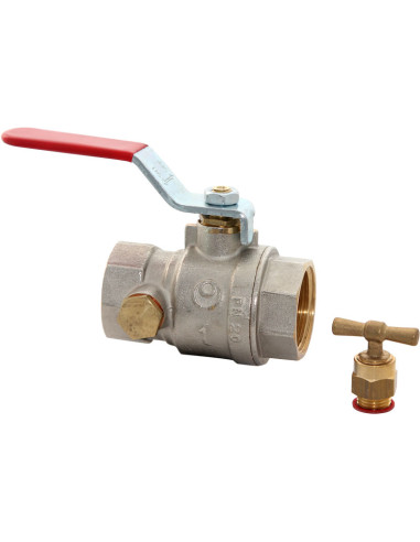 Art.371 Valvola a sfera F.F. con spurgo e tappo