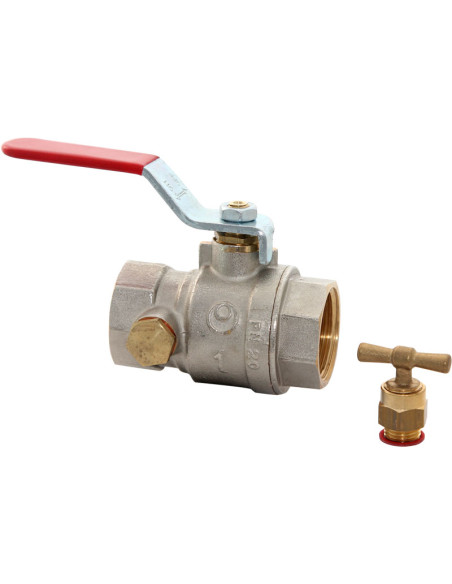 Art.371 Valvola a sfera F.F. con spurgo e tappo