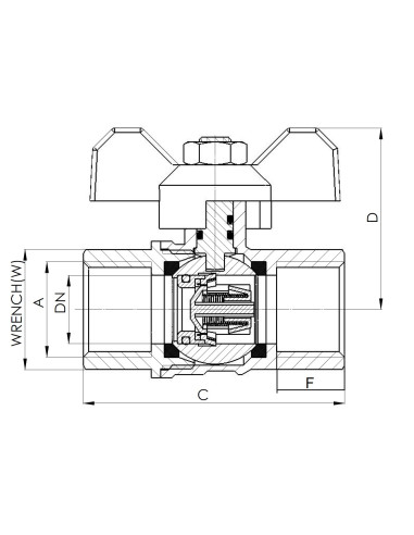 copy of Art.1700 Valvola a sfera F.F. con...