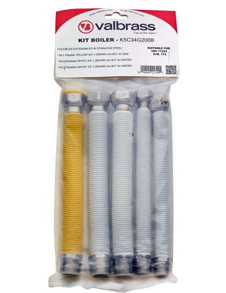 Art.K5C34G200B Kit estensibile caldaia con rivestimento bianco