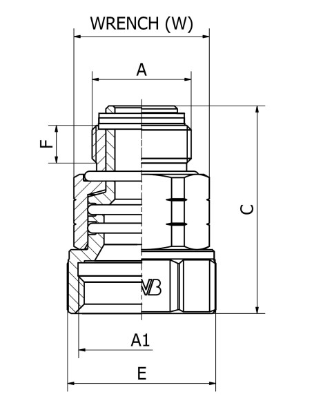 Art.801 Raccordo girevole cromato M.F.