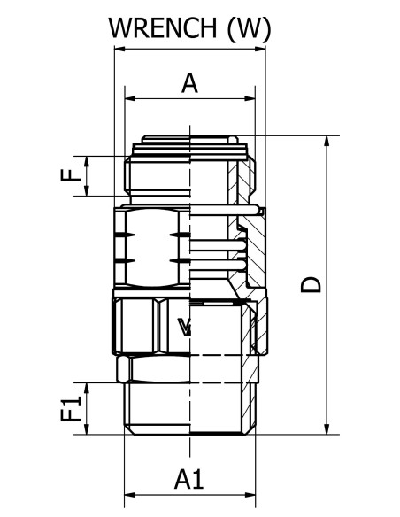 Art.802 Raccordo girevole giallo M.M.