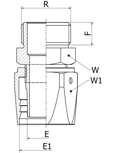 Art.810 Raccordo stringitubo maschio