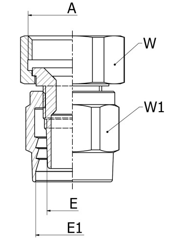 Art.811 Raccordo stringitubo femmina