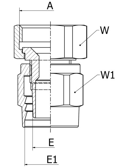 Art.811 Raccordo stringitubo femmina